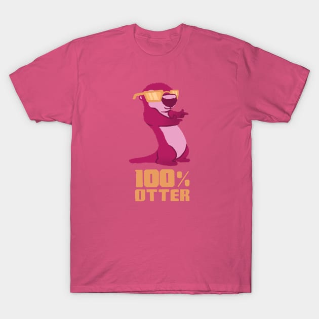 100% Otter Pink T-Shirt by Bolterrific